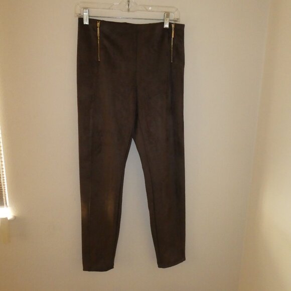 NWOT- Tahari Women's Faux Suede Pull On Pants- Size Small - Picture 1 of 8